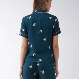 Miss Chase Blue Printed Shirt With Shorts image 2