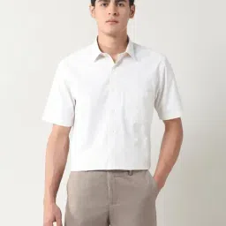 Arrow Yellow Regular Fit Checks Shirt-image-75