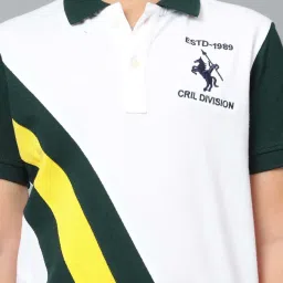 Cantabil Kids White & Black Printed Polo T-Shirt image 5