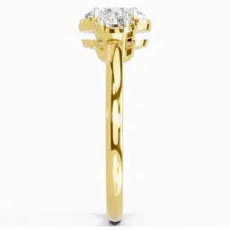 Sparkles 14K (585) Yellow Gold Lab Grown Diamond 0.88 Ct Nova Trinity Promise Ring image 4