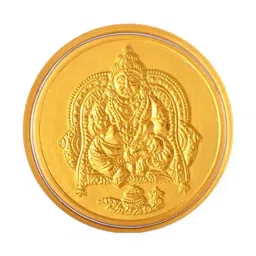 P.C. Chandra Jewellers Kuber-Inscribed 24k (999) 0.1gm Yellow Gold Foil Coin-image-42