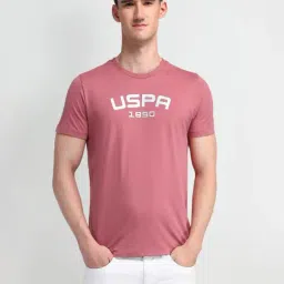 U.S. Polo Assn. Denim Co. Pink Cotton Slim Fit Printed T-Shirt-picture-28