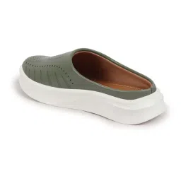 Fausto Women's Olive Mule Shoes image 5