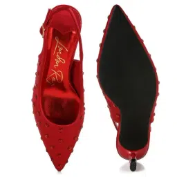 London Rag Women's Burgundy Back Strap Sandals image 4