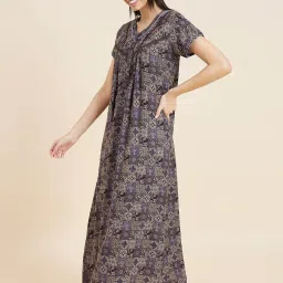 Sweet Dreams Grey & Blue Printed Nighty image 5