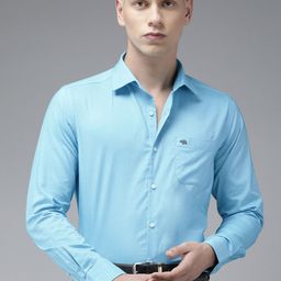 THE BEAR HOUSE Slim Fit Solid Pure Cotton Formal Shirt-picture-19