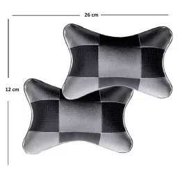 Auto Pearl Black & Red Velvet Car Cushion for Renault Lodgy, RB249 image 4