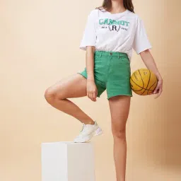 Globus Green Cotton Regular Fit Shorts image 5