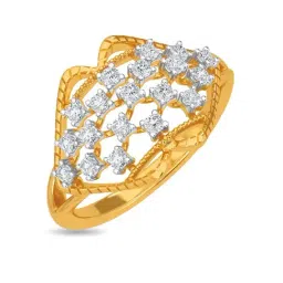 Kisna Diamond & Gold Jewellery Nicole 18k (750) Diamond & Gold Ring For Women-image-15