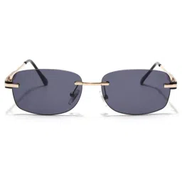 Voyage Black UV Protection Rectangular Unisex Sunglasses image 2