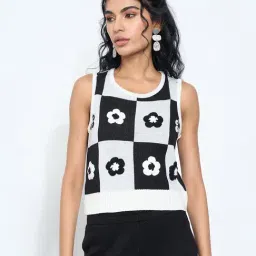 Akkriti By Pantaloons Black Regular Fit Jacquard Sweater-image-21