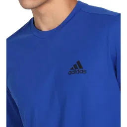 Adidas M FR T Royal Blue & Black Regular Fit T-Shirt image 4