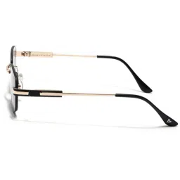 Voyage Black UV Protection Rectangular Unisex Sunglasses image 5