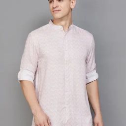 Code by Lifestyle Light Pink Regular Fit Printed Shirt-picture-43