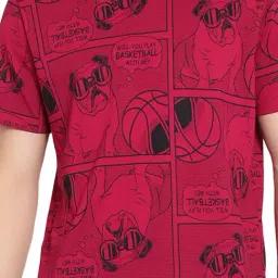 Anta Red Regular Fit Printed Crew T-Shirt image 4