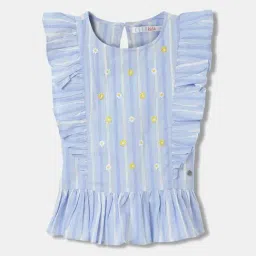 Elle Kids Blue Cotton Top-image-91