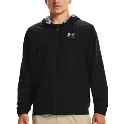 Under Armour Black Slim Fit Hooded Jacket-image-1