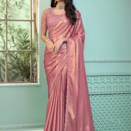 Saree Mall Pink Embellished Sarees With Unstitched Blouse-image-27