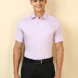 Allen Solly Purple Cotton Regular Fit Shirt-picture-16