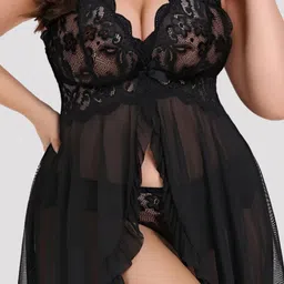 Herryqeal Self Design Baby Doll with Asymmetric image 2