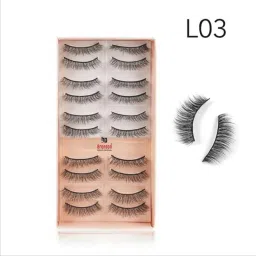 Bronson Professional Eyelash Set 3D False Long And Natural Eye Makeup No. L03 image 1