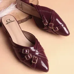 Carlton London Women's Maroon Mules-image-53