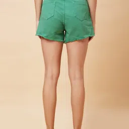 Globus Green Cotton Regular Fit Shorts image 3