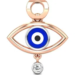 Candere By Kalyan Jewellers 18k Rose Gold and Certified Diamond Evil-Eye Pendant for Women-picture-25