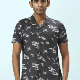 Urban Ranger by Pantaloons Dark Grey Slim Fit Printed Shirt-picture-19