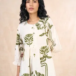 Marigold Lane Off White Regular Fit Printed Tunic-picture-32