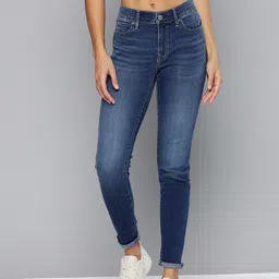 Levis Women Mid Rise 710 Super Skinny Fit Jeans-image-5