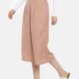 go colors! Go Colors Blush Pink Relaxed Fit Culottes image 3