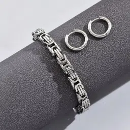 19TH JULY JEWELS Silver-Plated Stainless Steel Bracelet-image-34