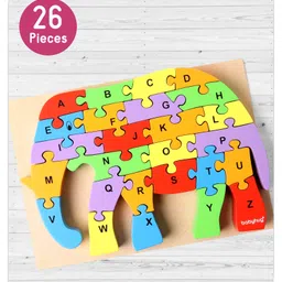Babyhug Wooden Jumbo Alphabet Jigsaw Puzzle - 26 Pieces-image-3