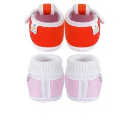 NESKA MODA Newborn 3 To 12 Months Cotton Baby Booty 2 Pair SkinFriendly Frill Butterfly Booties image 4