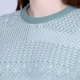 Roadster Self Design Round Neck Sweater With Palazzos Co-Ords image 2