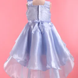 bluebell Blubell Knit Sleeveless Layered Frock with Floral Corsage & Bow Applique - Pink image 3