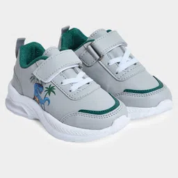 Mi Arcus Animal  Designed Velcro Closure Shoes - Grey image 4