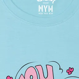 Wear Your Mind Cotton Warner Bros Featuring Half Sleeves Scooby Doo Characters Printed Tee - Sky Blue image 4