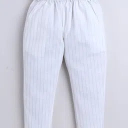 BAATCHEET Cotton Linen Woven Striped Pant - Off White image 4