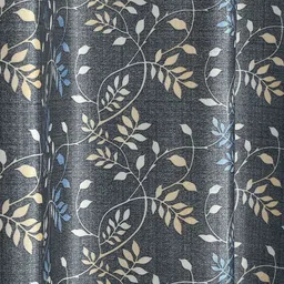 GEET CREATIONS Softy-Bail Grey & White 2 Pieces Printed Room Darkening Window Curtains image 4