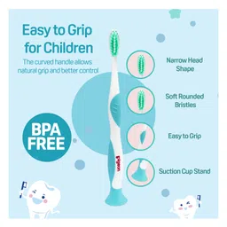 Pigeon Soft & Rounded Bristle Kids Toothbrush - Blue image 5