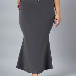 Secrets By ZeroKaata Grey Plain Saree Shapewear-picture-30