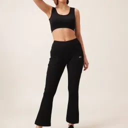 Clovia Black Polyester Solid Trackpants image 5