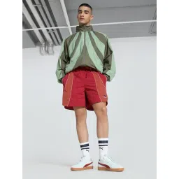 Puma X Kidsuper Studios Red Relaxed Fit Abstract Shorts image 4