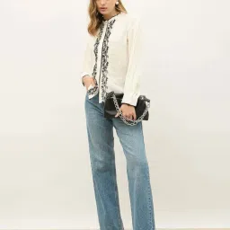 Styli Off White Regular Fit Embroidered Shirt image 5