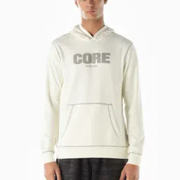 Jack & Jones White Cotton Regular Fit Printed Hooded Sweatshirt image 3