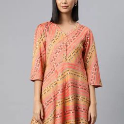 Cottinfab Orange Printed Top-picture-8