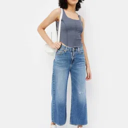 Ginger by Lifestyle Grey Regular Fit Crop Top image 5