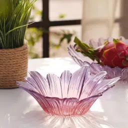 Pure Home and Living Pink Glass Serving Bowls-picture-10